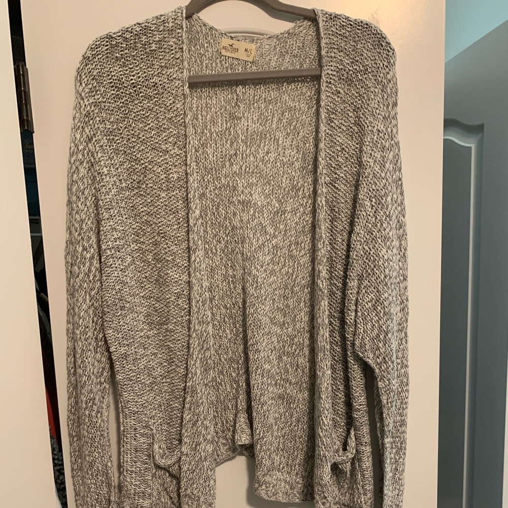 Grey cardigan sweater